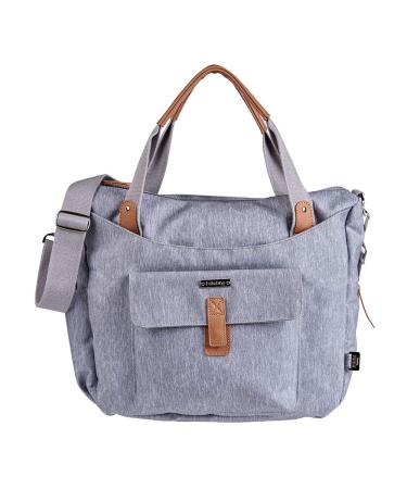 BABABING | Roma 2 Baby Changing Bag with Detachable Bottle Holder and Portable Changing Matt | Multi-compartment Shoulder Bag & Pram Organiser | Grey