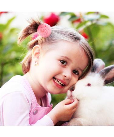 Lurrose 12Pcs Fluffy Ball Hair Ties for Toddler Girls - Elastic Pom Pom Ponytail Holders in 6 Colors - Buy Online on GoSupps.com