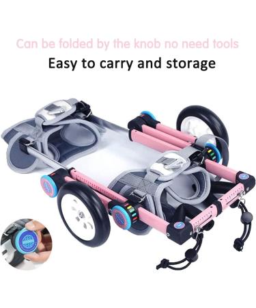 Wheelchair for Dogs Back Legs Adjustable Dog Wheelchair Handicapped Hind Legs Pet Rehabilitation Cart Portable Dog Mobility Wheelchair for Small Cats/Dogs (C : White S : X-Small) X-Small White - Buy Online on GoSupps.com
