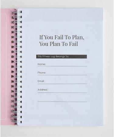 Pink Fitness Journal & Planner for Weight Loss & Muscle Gain - Workout Log Book for Men & Women - Track Goals & Progress - Workout Accessories - Buy Online on GoSupps.com