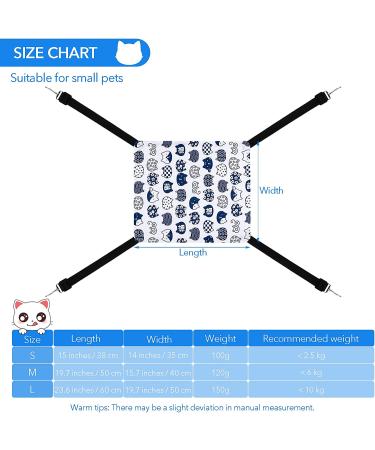 Pedgot 3 Pack Reversible Cat Hammock | Adjustable Straps & Hooks | Double-Sided Pet Cage Bed | Small Animals & Pets | 23.6 x 20 inches - Buy Online on GoSupps.com