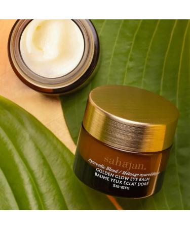 Sahajan Golden Glow Eye Balm | Anti-Aging Cream for Dark Circles Eye Bags & Wrinkles | Ghee Gotu Kola & Rose Oil | .5oz - Buy Online on GoSupps.com