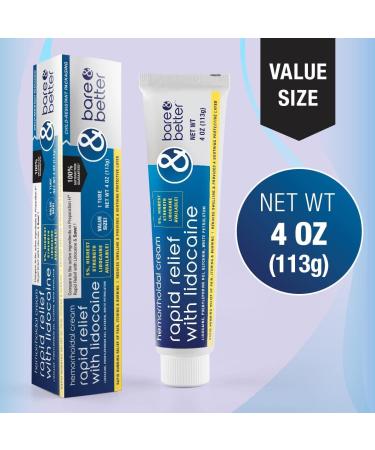 5% Lidocaine Hemorrhoid Symptom Treatment Cream for Rapid Relief - 4 OZ - Buy Online on GoSupps.com