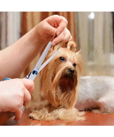 Jiasoval 4-in-1 Dog Grooming Kit with Safety Round Tip - Professional Scissors Set for Dogs & Cats - Includes Steel Comb and Leather Pouch - Buy Online on GoSupps.com