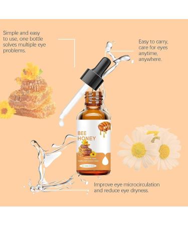 Abeille miel gouttes pour les yeux 30 ml de miel nettoyant pour les yeux hydratation de soins oculaires yeux des yeux am liorant l'hydratation soulageant la s cheresse (3Pcs) - Buy Online on GoSupps.com