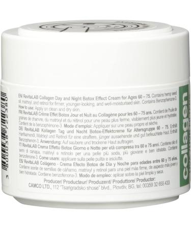 RevitaLAB - Moisturizing and anti-aging collagen day and night cream enriched with hyaluronic acid Matrixyl 3000 and UVA/UVB filter for people aged 60 to 75 50 ml (pack) - Buy Online on GoSupps.com