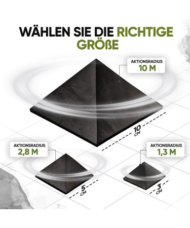 Buy Puraja Schungit Pyramid | Original Karelia | Polished | Fullerenes | Zazhoginskij Mine Certified | 10 cm (1-Pack) - International Shipping Available - Buy Online on GoSupps.com