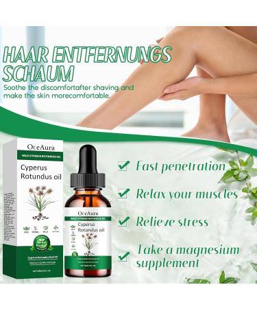 Znnhnn Cyperus Rotundus Oil for Hair RemovalNatural Pure Cyperus Rotundus Oil for Reducing Body Hair Growth and Hydration 60 ml * 2 - Buy Online on GoSupps.com