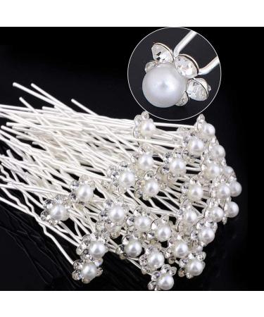 Buy Lyivagen 55-Piece Pearl Hair Accessories Set | Crystal Hairpins & Bridal Jewelry for Women & Girls - Buy Online on GoSupps.com