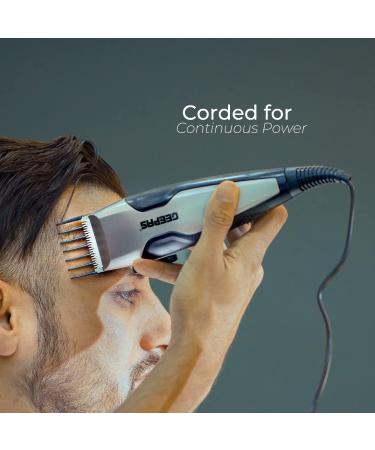 Geepas Electric Hair Clipper AC Mains Clipper/Trimmer with High Precision Ceramic Blades Ergonomic Design 4 Combs Brush & Oil Included Creates Fine Lines Contours & Details - 2 Year Warranty - Buy Online on GoSupps.com