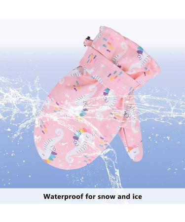 Durio Kids Ski Gloves - Windproof & Warm Winter F ustlings for Boys & Girls (2-4 Years) - Blue Dinosaurs - Buy Online on GoSupps.com