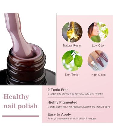 INPING 6 Colors Gel Nail Polish Set - Nude, Pink, White Shades for Bridesmaid Manicures | Long Lasting, Soak Off, UV/LED | 8ml/0.27oz - Buy Online on GoSupps.com