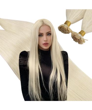 Ugeat bonding extensions real hair blonde extension real hair keratin extensions platinum blonde hair extension real hair extensions bonding color 45cm 50 grams 50 grams 18 inches 30 platinum blonde