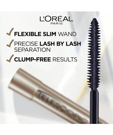 L'Oreal Paris Telescopic Original Lengthening Mascara - Black 0.27 Fl Oz - Buy Online on GoSupps.com