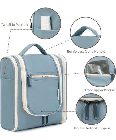 Women's Travel Hanging Toiletry Wash Bag Cosmetic Organizer - Greyish Blue (Medium) - Buy Online on GoSupps.com