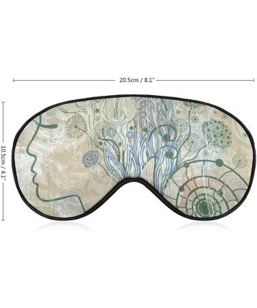 Floral Sleep Mask for Men and Women - Adjustable Strap, Blocks Light for Night Travel and Nap - Buy Online on GoSupps.com