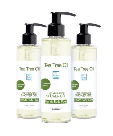 Made in France Shower gel bath soap and shampoo body face and hair Combats body odor Purifies detoxifies and deeply cleanses the skin 3 x 200 ml