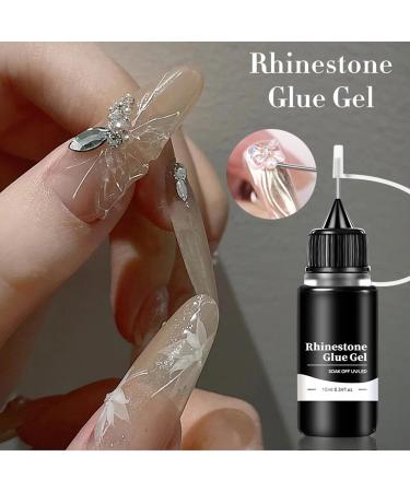 Nail glue rhinestone nail glue | 10ml quick-drying rhinestone glue - Needle tip for nails design accessories charm decoration glue for beginners use - Buy Online on GoSupps.com