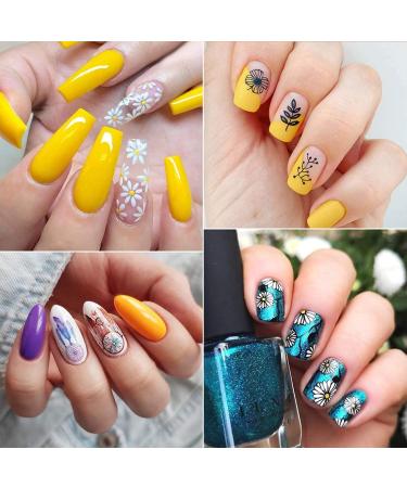Nail Stamp Template Kit - 5 Pcs Stamping Plates for Nail Art - Flower, Leaf, Butterflies, Snowflake Designs - Manicure Supplies - Buy Online on GoSupps.com