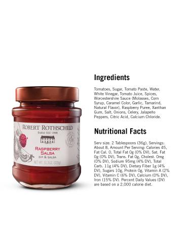Robert Rothschild Farm Raspberry Salsa and Dip 11.3 Oz - Gourmet Condiment and Sauce - Buy Online on GoSupps.com