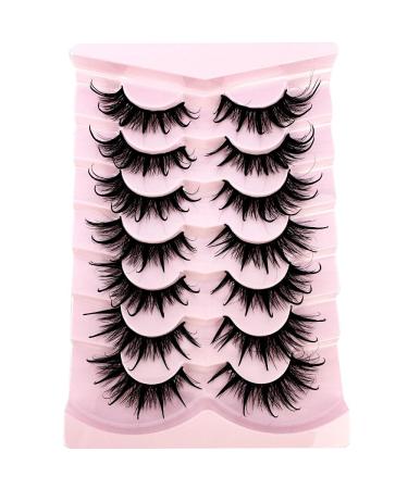 HBZGTLAD 7 Pairs Cat Eye Eyelashes - 3D Fluffy Soft False Lashes - Natural Wispy Eyelash Extensions for Makeup (DT02-6) - International Shipping Available - Buy Online on GoSupps.com
