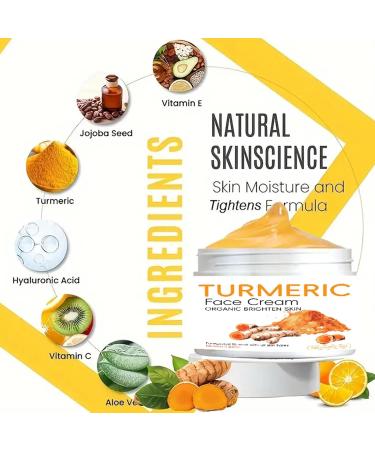 Turmeric Face Cream Turmeric Anti Aging Face Cream for Face Face Moisturiser Moisturiser Face Women with Vitamin C for Reduces Fine Lines & Wrinkles & Moisturize Face Cream for All Skin Typle - Buy Online on GoSupps.com