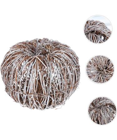 Alipis 1pc Rattan Pumpkin Rustic Rattan Ornament Halloween Pumpkin Decoration Fall Pumpkin Wrapped Pumpkin Fabric Pumpkin Decoration Festival Scene Decor Halloween Decor Mini White Wreath White 20x19cm - Buy Online on GoSupps.com