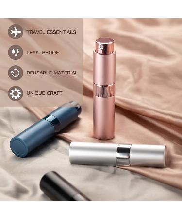 Owlyee 8ML Perfume Atomizer Travel Spray Bottle with 3 Glass Refills - Black | Mini Cologne Dispenser for Women and Men - Buy Online on GoSupps.com