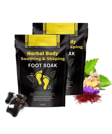 2 Packs Herbal Detox&Shaping Cleansing Foot Soak Beads Body Detox Foot Soak Herbal Foot Cleansing Soak Beads Herbal Foot Cleansing Soak Beads for Men Women