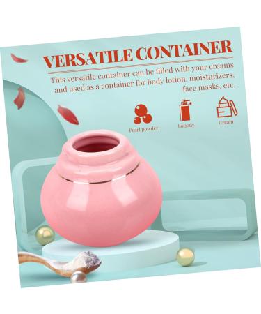 Healeved Storage Bottle Cans Ceramic Chinese Medicine Powder Jar Cream Jars for Travel Portable Jar for Storing Cream Lotion Sub Bottle Cream Sample Jar Ointments Jars Travel Sub Bottle 6x5.5cm Pink - Buy Online on GoSupps.com