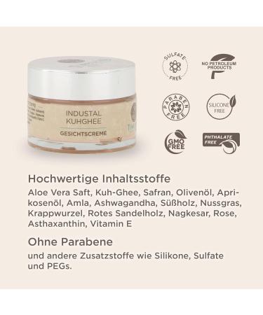 Industrial Cow Face Cream Brightens your skin and reduces wrinkles and blemishes with cow ghee saffron and more Timeless Beauty Secrets - Buy Online on GoSupps.com