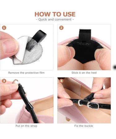 Milisten 3 Sets Removable Shoe Straps for Heels | Anti-Loose Heels Ankle Straps & Self-Adhesive Heel Cushion Inserts - Shoe Accessories for Ultimate Comfort - Buy Online on GoSupps.com