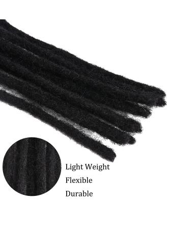 Natural Black Real Hair Dreadlock Extensions - 10 Strands 20cm Faux Locs for Men & Women | No Lifting Hip-Hop Style - Buy Online on GoSupps.com