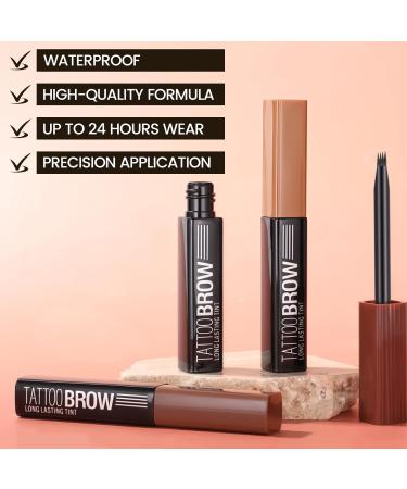  U-Shinein 3D Microblading Eyebrow Pencil Waterproof Long Lasting Eyebrow Pencil with 4 Micro Tips for Natural Makeup Brown - Buy Online on GoSupps.com
