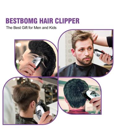 Professional Cordless Hair Clippers & Beard Trimmer Kit for Men - Home Barber Silver - Buy Online on GoSupps.com