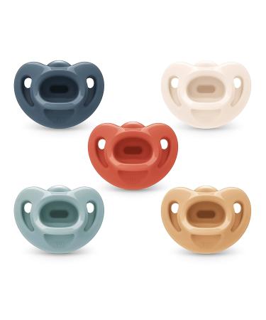 NUK Comfy Orthodontic Pacifiers Timeless Collection 6-18 Months 5 Count