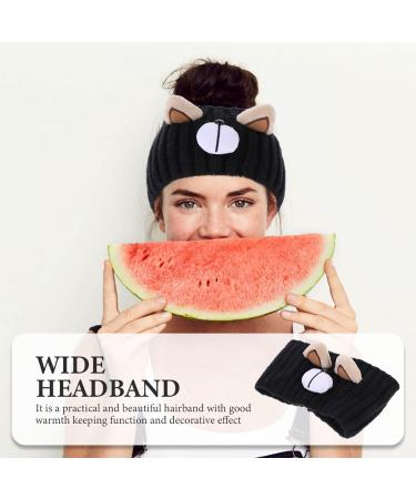 minkissy Knit Headbands Cartoon Braided Crochet Headbands Elastic Turban Head Wraps Cable Knit Winter Ear Warmers for Women Girls Black - Buy Online on GoSupps.com