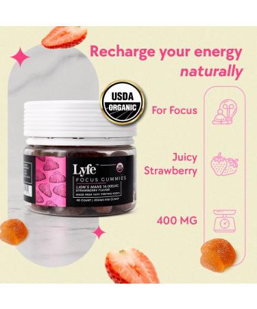 LYFE Functional Mushroom Gummies Strawberry Flavor (40 Count) Lion s Mane Extract Supplement for Focus Memory & Clarity Plant-Based Gummies for Concentration Mood Balance & Daily Wellness Support - Buy Online on GoSupps.com
