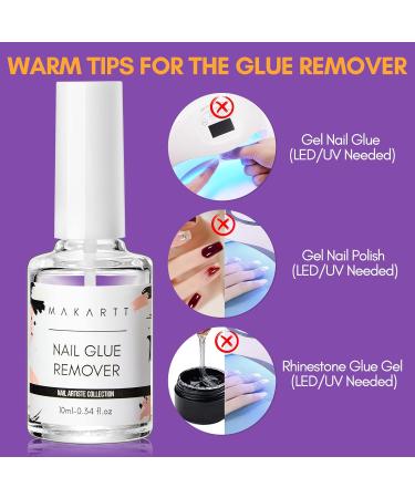 Makartt Nail Glue Remover - 10ML Acetone-Free Debonder for Press-On & Acrylic Nails | Effective Nail Tips & Fake Nails Adhesive Remover - Buy Online on GoSupps.com