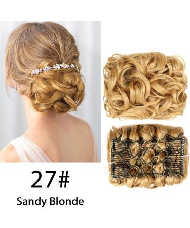 Messy Bun Hair Piece for Women Messy Bun Scrunchie Chignon Hairpiece Synthetic Hair Pieces Curly Chignon Bun Extension Combs in Messy Bun Hair Piece for Women Fake Hair Accessories for Women Girls 0403 - Buy Online on GoSupps.com