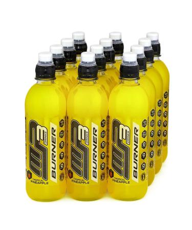 MP3 MP3 Low Calorie Sugar Free Sports Energy Drink L-Carnitine Fat Burner for Weight Loss Tasty Tropical Pineapple Flavour Ready to Drink - Pack (12 x 500ml)