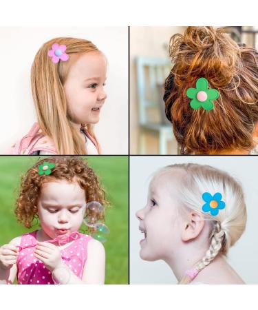 Bmobuo 12Pcs Colorful Daisy Flower Hair Clips for Girls & Women - Cute Small Hair Accessories - Buy Online on GoSupps.com