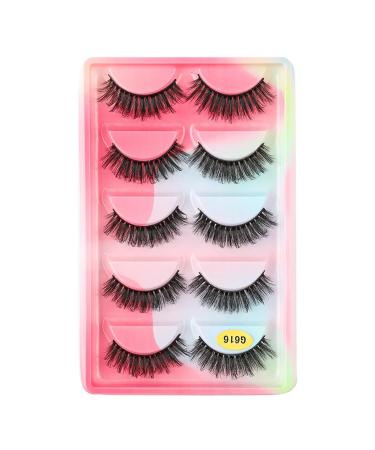 UAMOU Lashes 10/20/50/100 Boxes Mink Eyelashes 5 Pairs Natural False Eyelashes Thick Fluffy Faux Cils Lashes In Bulk G6 Cheerfully (Color : G616CS Size : 30 boxes)