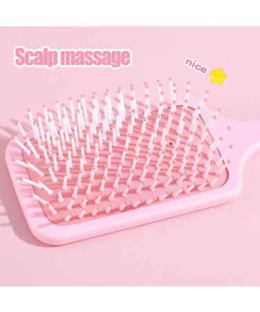 gifyym Curl Defining Brush Curling Brush for Women and Men Less Pulling Magic Styler Airstyler Hair Curly Styling Hair Brushes for Detangling Combing Shaping and Defining Pink - Buy Online on GoSupps.com