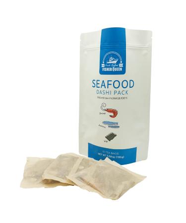 (15g x 10ea)Fisher Queen Dashi Pack 100% Natural Anchovy, Kelp, Shrimp Blended for Broth, Stock Seafood