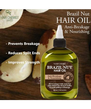 Hair Chemist 99% Natural Brazil Nut Hair Oil - 7.1 oz - Buy Online on GoSupps.com