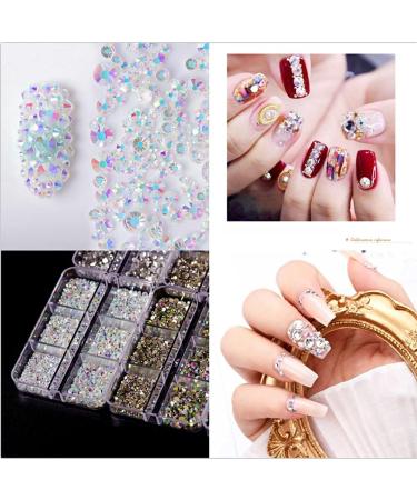 1 Box Crystal Nail Art Rhinestone Gold Silver Clear All Colour Flat Base Mixed Shape DIY Coyicoli 1000 Pieces Flat Back Rhinestones - Buy Online on GoSupps.com