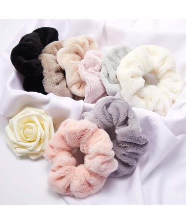 8-Piece Microfiber Towel Scrunchies for Hair Drying - Soft & Thick Ponytail Holder Hair Ties for Wet/Dry Hair - Buy Online on GoSupps.com
