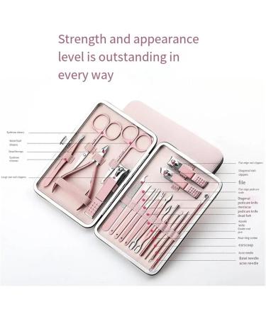 Nail Clippers Rose Gold 18 Piece Diagonal Exfoliating Stainless Steel Manicure Set Household Ear Spoon Scissors for - Buy Online on GoSupps.com