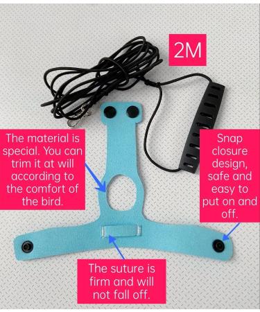 Bird Flight Harness Vest for Parakeets, Cockatiels, Conures, Budgies | Parrot Flight Suit with Leash, Rope, and Handle | Outdoor Training Clothes for Bird Flying Activities | Anti Bite | Medium Blue - Buy Online on GoSupps.com